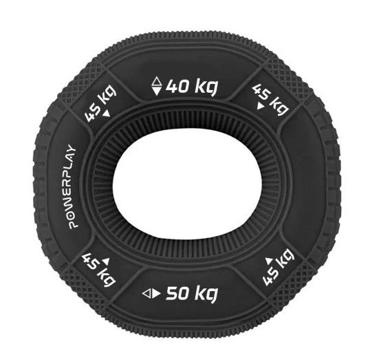 Еспандер кистьовий силіконовий PowerPlay PP-4331 Hand Grip Hard 40-45-50 кг Чорний (PP_4331_Black_(40-45-50))
