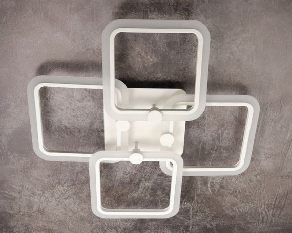 Люстра світлодіодна стельова LED світильник для квартири на стелю лед з пультом 25625 Білий 11х62х63 см. | Зображення 4