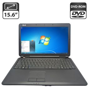 Ноутбук Asus K50C / 15.6" (1366x768) TN / Intel Celeron 220 (1 ядро по 1.2 GHz) / 4 GB DDR2 / 120 GB HDD / Intel Graphics / WebCam / DVD-ROM / АБК не тримає б/в