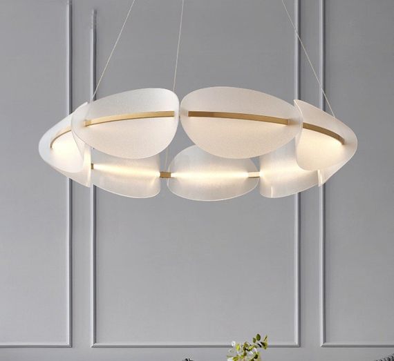 Люстра світлодіодна підвісна LED світильник для квартири на стелю лед 26402 Бронза 30-140х80х80 см. | Зображення 2