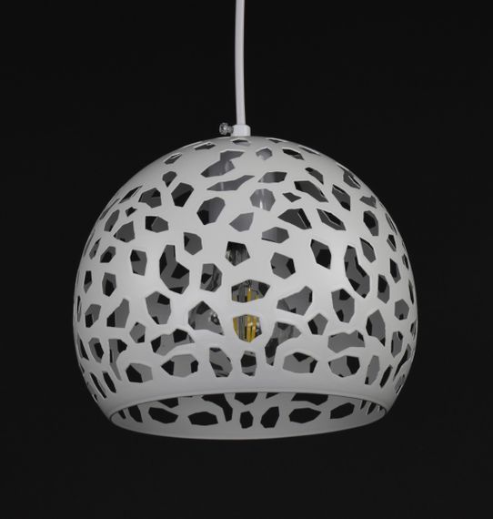 Люстра підвісна на 1 лампочку 27802 Білий 25-200х20х20 см. | Зображення 5