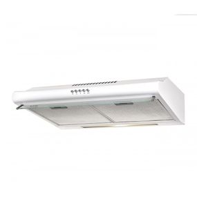 Двухмоторная плоская вытяжка кухонная белая Ventolux ROMA 60 WH 2M LUX