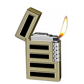 Зажигалка С Боковым Поджигом "Side Roller Lighter Gold"