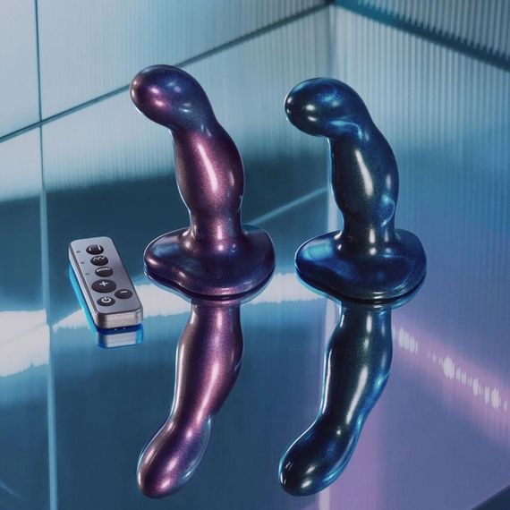 Дилдо з вібрацією Strap-On-Me FINGERING & VIBRATING DILDO - M - BLUE, з манливим рухом Sex Aura | Зображення 4