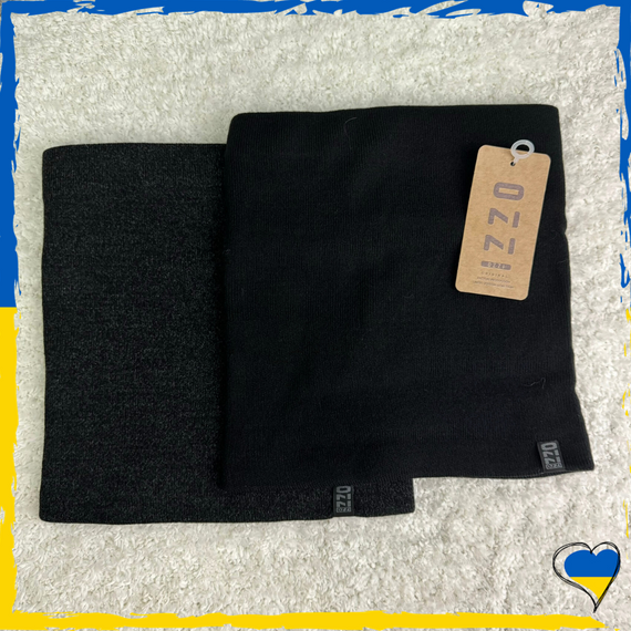 Бафф на флисе Ozzo. Бафф мужской, женский, детский, молодежный. Черный/темно-серый