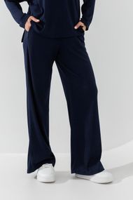 Штани палаццо однотонні жіночі LAWA K-WBC02309 XS Темно-синій shop (2000991038318)