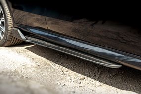 Накладки на пороги Carbon V3 (Натуральный карбон) для BMW X5 G05 2019- гг