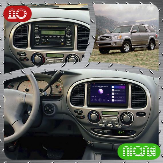 Штатная магнитола 9" Lesko для Toyota Sequoia I Рестайлинг 2004-2007 2/32Gb CarPlay 4G Wi-Fi GPS Prime Тойота | Зображення 2