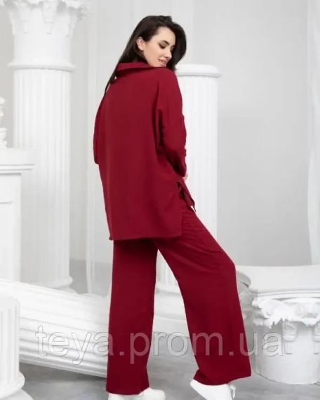 Костюм цвет бордовый FI_003507 | Зображення 2