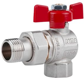 Кран кульовий Icma FAR. ROSSA 1/2" кутовий №361 (87361AD11)