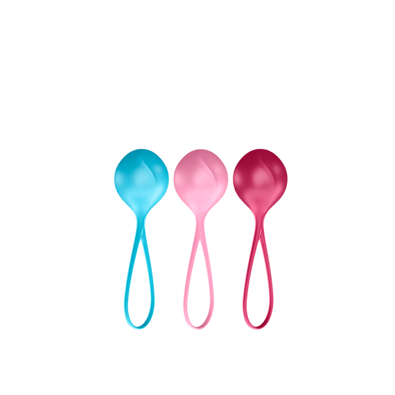 Набір одинарних вагінальних кульок Satisfyer Strengthening Balls різнокольорові Sex Aura | Зображення 1