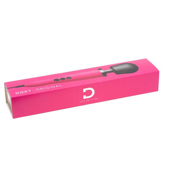 Вібромасажер DOXY Original Pink, дуже потужний, живлення 220В, пульсівні вібрації | Зображення 5