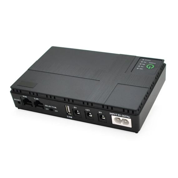 Источник бесперебойного Питания DC UPS для роутера, ONU, камер – 5V/9V/12V, многофункциональный портативный UPS с USB и кабелями | Зображення 5