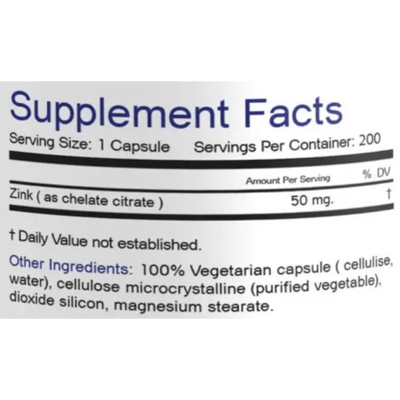 Микроэлемент Цинк Bionic Formula Zink (Citrate) 50 mg 200 Caps | Зображення 1