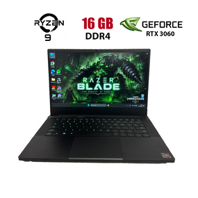 Ігровий ноутбук Б-клас Razer Blade 14 RZ09-0370 / 14" (1920x1080) IPS / AMD Ryzen 9 5900HX (8 (16) ядер по 3.3 - 4.6 GHz) / 16 GB DDR4 / 512 GB SSD / nVidia GeForce RTX 3060, 6 GB GDDR6, 192-bit / WebCam б/в