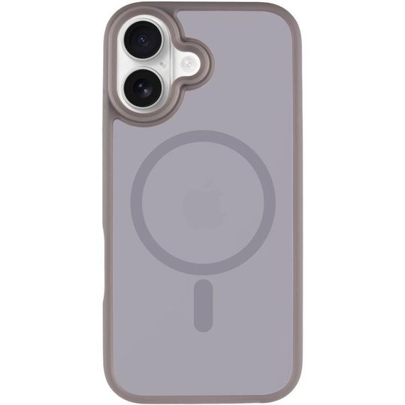 TPU+PC чохол Metal Buttons with MagSafe для Apple iPhone 17 (6.3") Сірий / Grey | Зображення 1