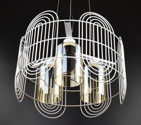 Люстра підвісна LOFT на 3 лампочки 26693 Білий 35-120х40х40 см. | Зображення 1