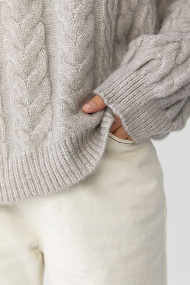Вовняний джемпер вільного крою - сірий цвет, ONE SIZE (є розміри) | Зображення 2