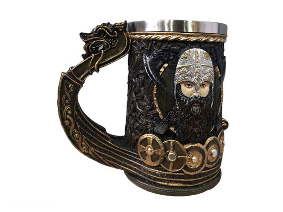 Кухоль Чашка Гра Престолів Дракар Вікінг Танард Stark Targaryen 3D Пивний кухоль "Danegeld Tankard" | Зображення 1