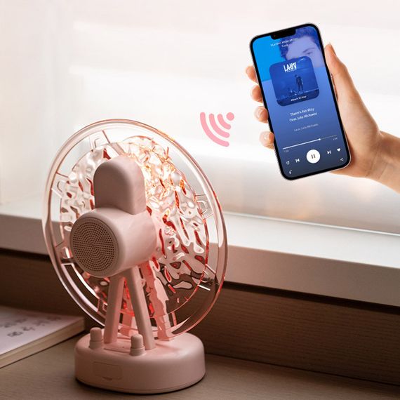 Проектор-нічник ZAY-L07 Sky Wheel 2in1 + Bluetooth колонка Pink | Зображення 6