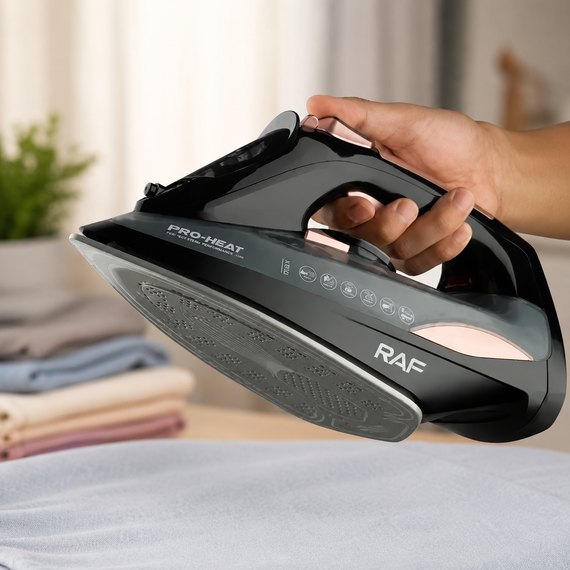 Праска RAF ELECTRIC STEAM IRON R.1388 / Парова праска бездротова + зарядна база, 2400 Вт / Праска з керамічним покриттям | Зображення 2