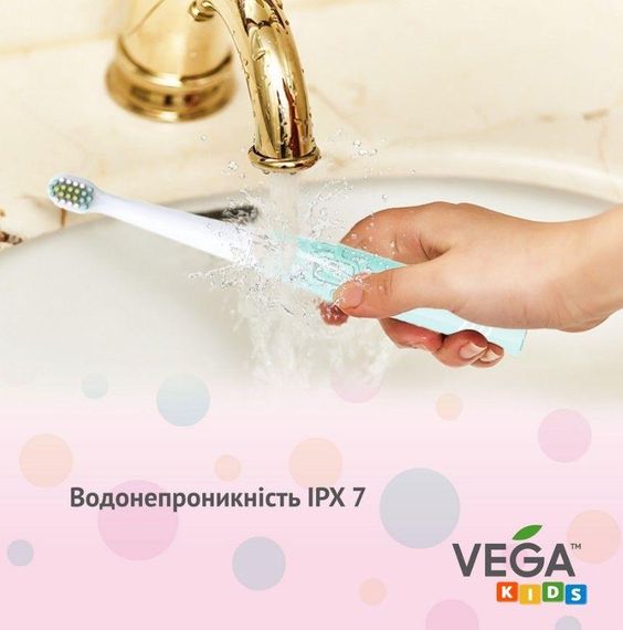 Ультразвуковая зубная щетка Vega VK-500 blue для детей гарантия 1 год | Зображення 7