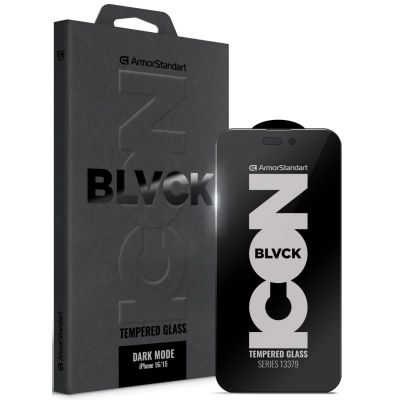 Стекло защитное Armorstandart Dark Mode Apple iPhone 16 / 15 (ARM85815)