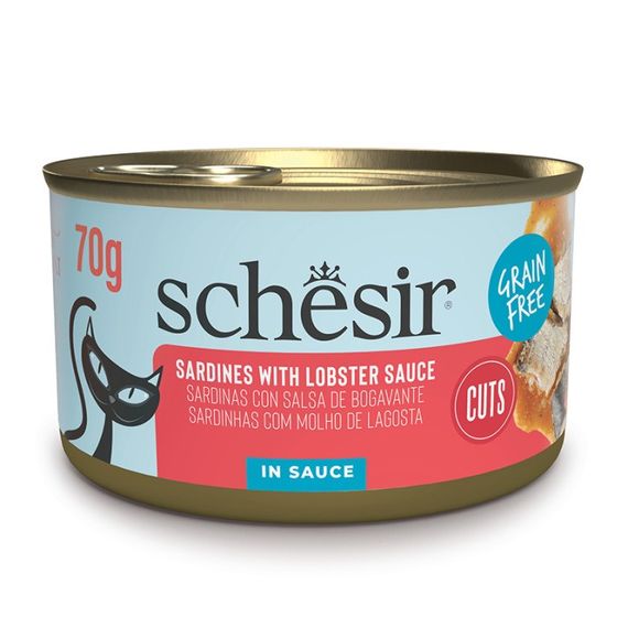 Вологий корм для котів з сардиною та лобстером Schesir Grill Sardines With Lobster Sauce, 70 гр