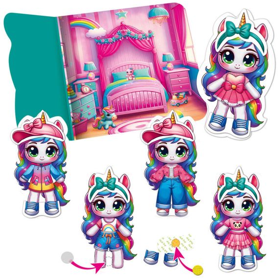 Гра розвиваюча з липучками "Єдиноріжка" VT1320-01, 11 елементів одягу | Зображення 1