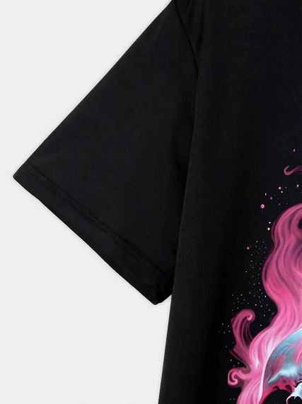 Футболка чоловіча 3D принт Три черепа з рожевим полум’ям термо дихаюча літня L 52 | Зображення 4