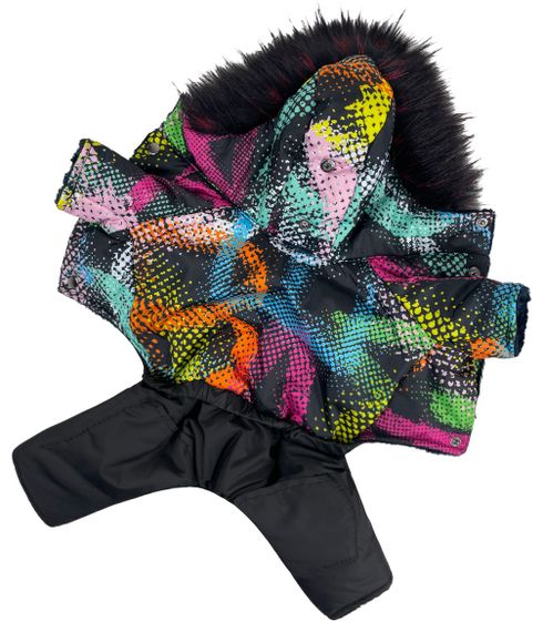 Зимовий комбінезон на хутрі абстракція кольоровий AM-23 | Зображення 3