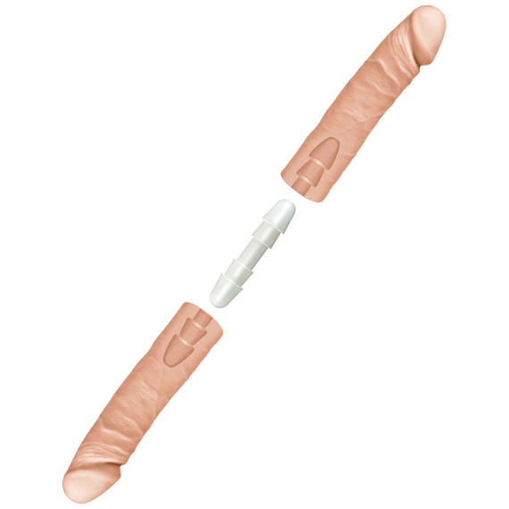 Фалоімітатор подвійний Doc Johnson The D - Double D - 16 Inch - ULTRASKYN, діаметр 4,4 см, Vack-U-Lo | Зображення 2