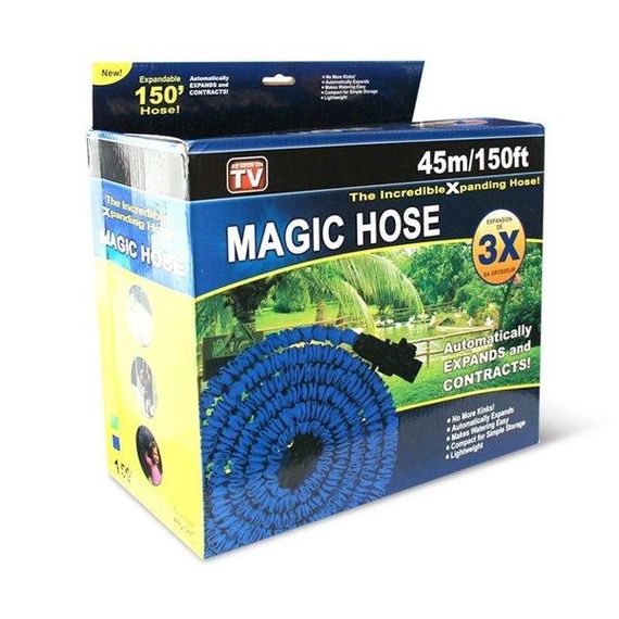 Шланг для поливання MAGIC HOSE 45 м поливальний розтягувальний з розпилювачем | Зображення 1