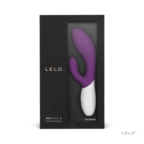 Вібратор-кролик LELO Ina Wave 2 Plum, манливий рух стовбура + вібрації | Зображення 2