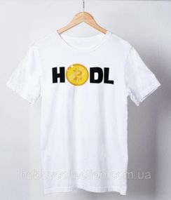 Футболка жіноча із принтом "HODL" біла