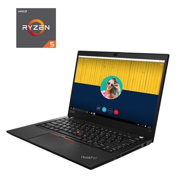 Ноутбук Б-клас Lenovo ThinkPad T495 / 14" (1920x1080) IPS / AMD Ryzen 5 Pro 3500U (4 (8) ядра по 2.1 - 3.7 GHz) / 8 GB DDR4 / 256 GB SSD / AMD Radeon RX Vega 8 Graphics / WebCam б/в