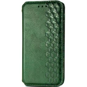 Шкіряний чохол-книжка GETMAN Cubic (PU) для Xiaomi Redmi Note 9 / Redmi 10X Зелений