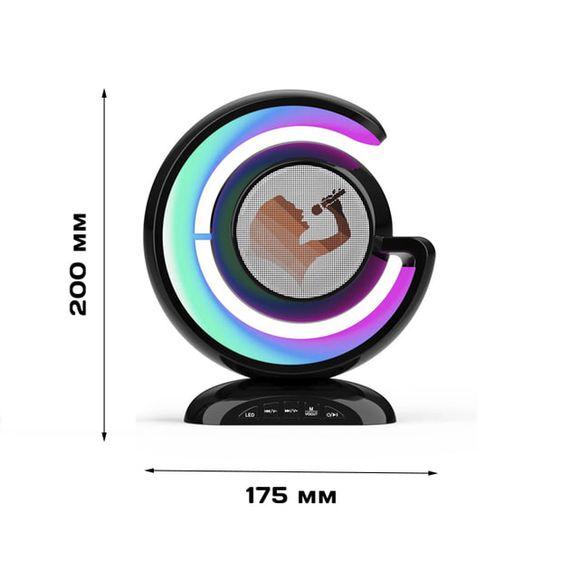 Лампа-ночник YS-110 с RGB-подсветкой и караоке, с двумя микрофонами ∙ Многофункциональная лампа-колонка YS-110 | Зображення 3