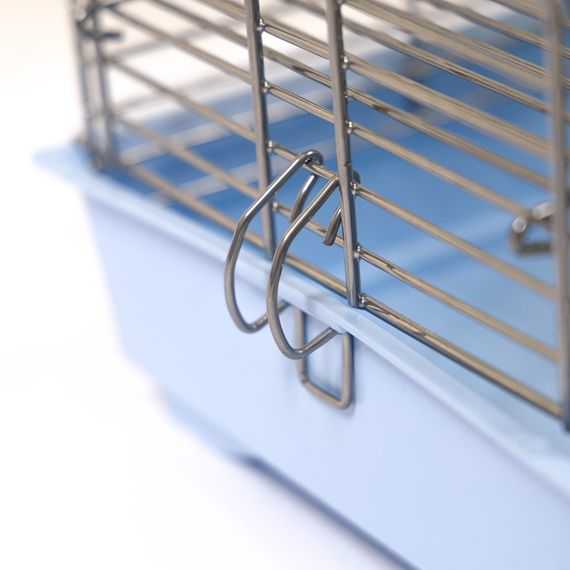 Клітка Природа Фаворит для джунгарських хом’яків і мишей з колесом хром/блакитна 30x20x24 см | Зображення 4