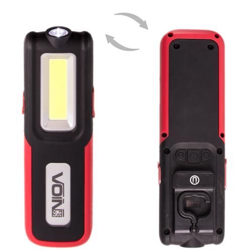 Переносна лампа "VOIN" VL-109, 5W-COB+3W XPE/Power Bank 2000mAh/магніт/інд. заряда | Зображення 2