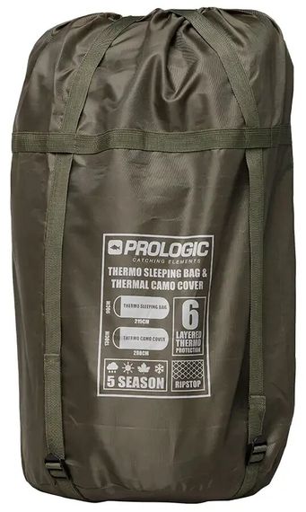 Спальний мішок Prologic Element Comfort S/Bag & Thermal Camo Cover 5 Season 215 x 90cm | Зображення 1