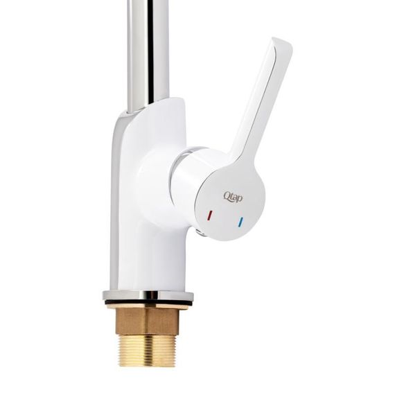 Змішувач для кухні Qtap Grand QTGRAWCR007F Chrome/White | Зображення 4