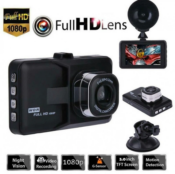 Відеореєстратор Q06 Full HD 1080p, 3.0", 170°, G-сенсор, металевий корпус | Зображення 2