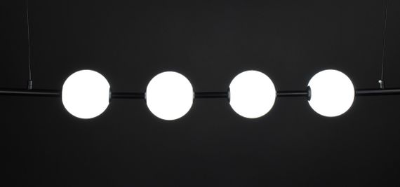 Люстра світлодіодна підвісна LED світильник для квартири на стелю лед 27866 Чорний 25-120х12х105 см. | Зображення 2