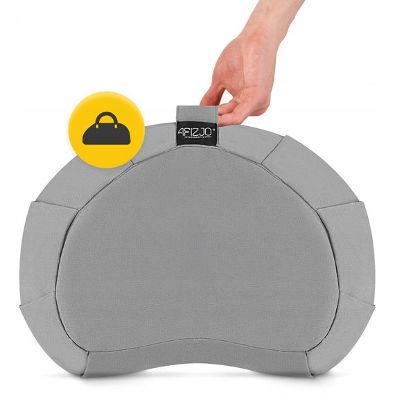 Подушка для йоги та медитації 4FIZJO Zafu напівкругла 40 x 30 x 12 см Grey (P-5907739315502) | Зображення 7