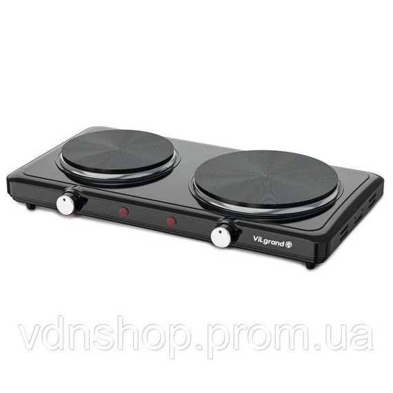 Настольная электрическая плита на 2 две конфорки VILGRAND VHP182F 2500Вт, Электроплита 2 конфорки MQ-37