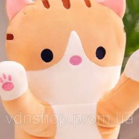 Мягкая Игрушка Кот Длинний 50см Подушка Обнимашка коричневый