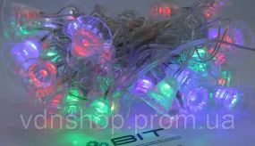Светодиодная гирлянда Колокольчики 40шт 6м 220V Микс