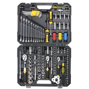 Набір насадок торцевих і біти, ключів, інструментів Sigma 1/4", 3/8", 1/2" 128 шт CrV (6003791)