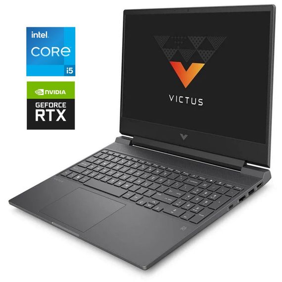 Ігровий ноутбук HP Victus 15-fa2013dx / 15,6" (1920x1080) IPS / Intel Core i5-13420H (8 (12) ядер по 2,1 - 4,6 ГГц) / 8 ГБ DDR4 / 512 ГБ SSD / nVidia GeForce RTX 3050, 6 ГБ GDDR6, 96-біт / Веб-камера / Win 11 б/в